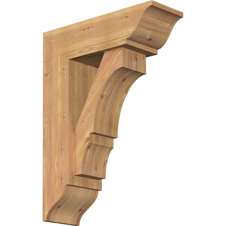 Ekena Millwork Balboa Traditional Smooth Bracket w/ Offset Brace, Western Red Cedar, 7 1/2"W x 22"D x 30"H BKT0806X22X30BOA01SWR